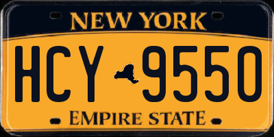 NY license plate HCY9550