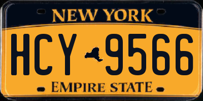 NY license plate HCY9566