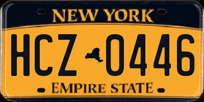 NY license plate HCZ0446