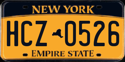 NY license plate HCZ0526