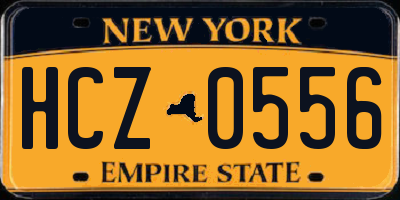 NY license plate HCZ0556
