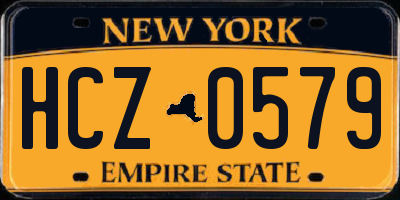 NY license plate HCZ0579