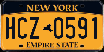 NY license plate HCZ0591