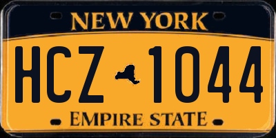 NY license plate HCZ1044