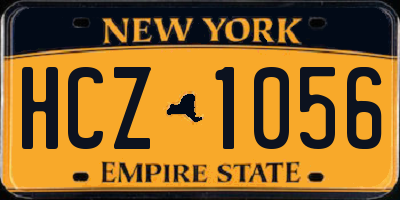 NY license plate HCZ1056