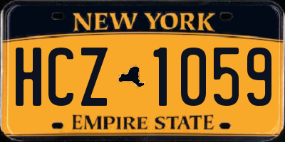 NY license plate HCZ1059