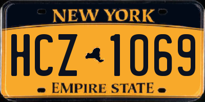 NY license plate HCZ1069