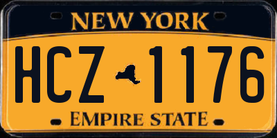 NY license plate HCZ1176