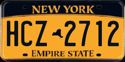 NY license plate HCZ2712