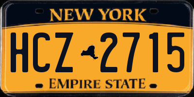 NY license plate HCZ2715