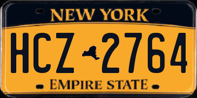 NY license plate HCZ2764