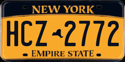 NY license plate HCZ2772