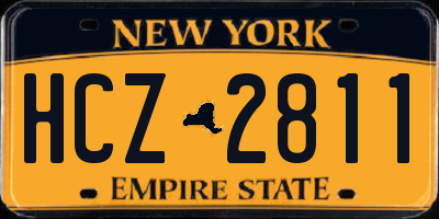 NY license plate HCZ2811