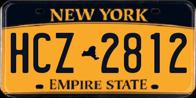 NY license plate HCZ2812