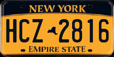 NY license plate HCZ2816