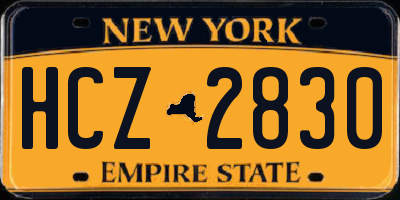 NY license plate HCZ2830