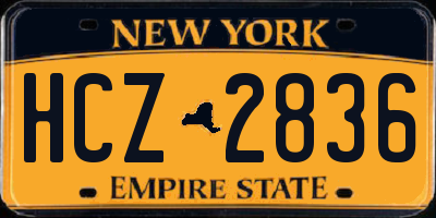 NY license plate HCZ2836