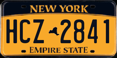 NY license plate HCZ2841