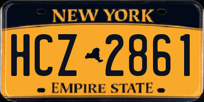 NY license plate HCZ2861