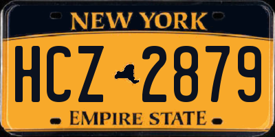 NY license plate HCZ2879