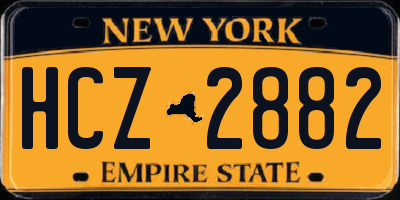 NY license plate HCZ2882