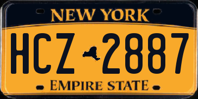 NY license plate HCZ2887