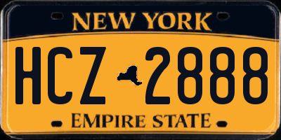 NY license plate HCZ2888