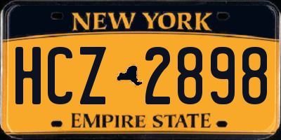 NY license plate HCZ2898