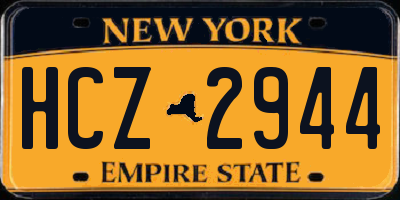 NY license plate HCZ2944