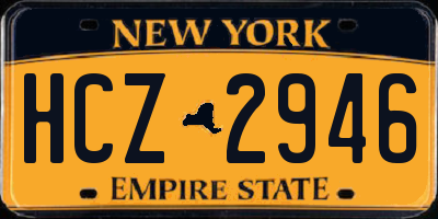 NY license plate HCZ2946