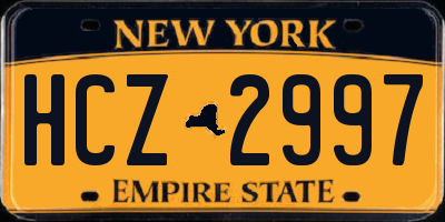 NY license plate HCZ2997
