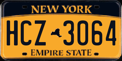 NY license plate HCZ3064