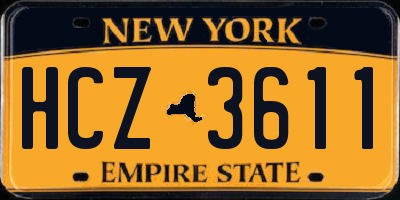 NY license plate HCZ3611