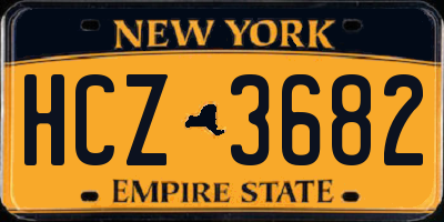 NY license plate HCZ3682