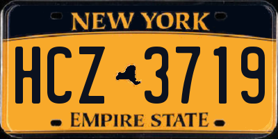 NY license plate HCZ3719