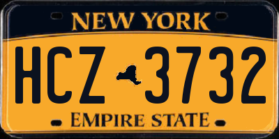 NY license plate HCZ3732