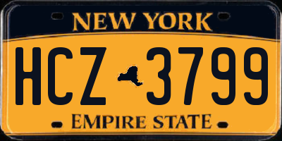 NY license plate HCZ3799