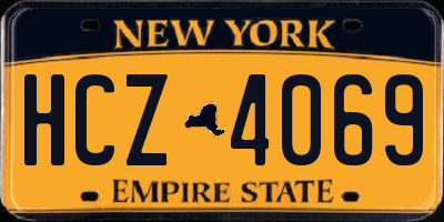 NY license plate HCZ4069