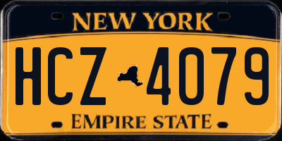 NY license plate HCZ4079