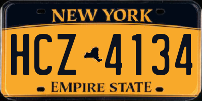 NY license plate HCZ4134