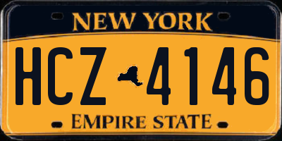 NY license plate HCZ4146