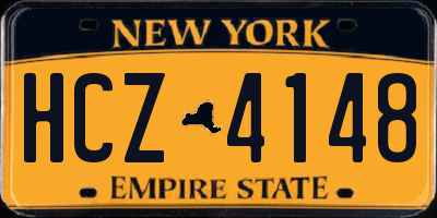 NY license plate HCZ4148