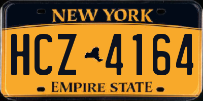 NY license plate HCZ4164