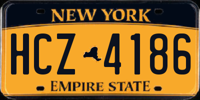 NY license plate HCZ4186