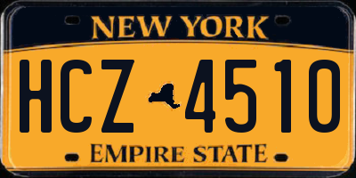 NY license plate HCZ4510