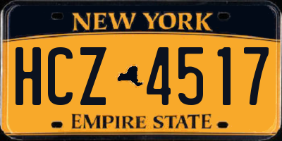 NY license plate HCZ4517