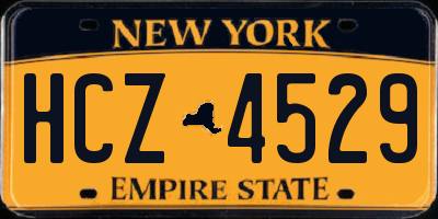 NY license plate HCZ4529