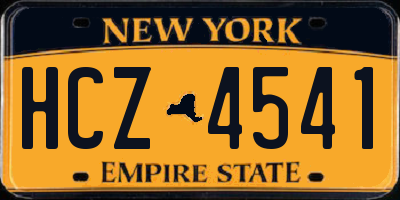 NY license plate HCZ4541
