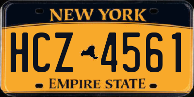 NY license plate HCZ4561