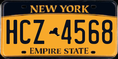 NY license plate HCZ4568